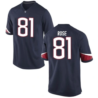 Men's UConn Huskies Jay Rose Football Jersey - Game Navy