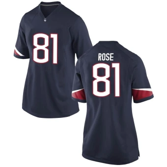 Women's UConn Huskies Jay Rose Football Jersey - Game Navy