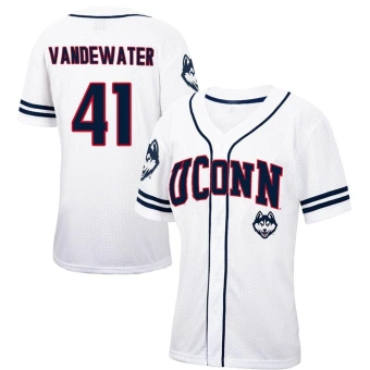 Women's UConn Huskies Ryan VanDeWater Colosseum Free Spirited Baseball Jersey - Replica White/Navy