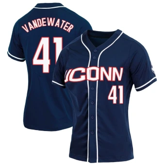 Women's UConn Huskies Ryan VanDeWater Full-Button Baseball Jersey - Replica Navy